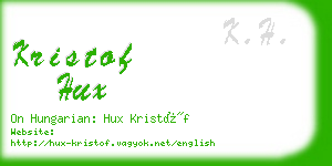 kristof hux business card